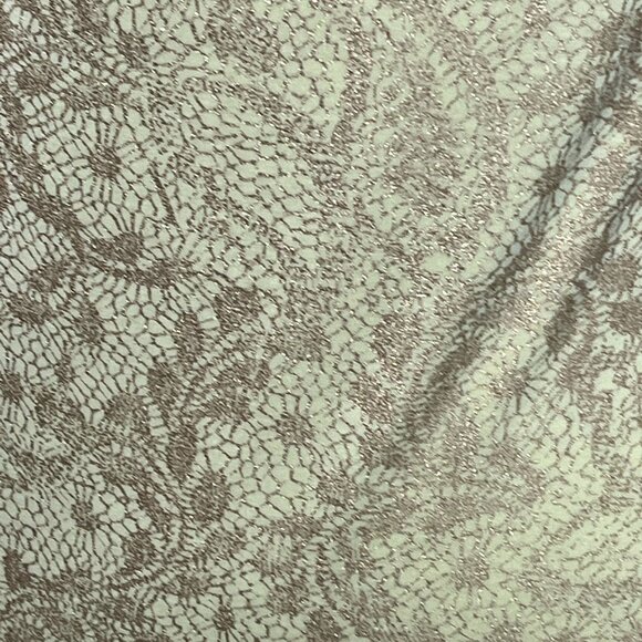 Chicos Gold Metallic Stretch Top Small Long Sleeve Shimmer Holiday Blouse - Picture 10 of 12